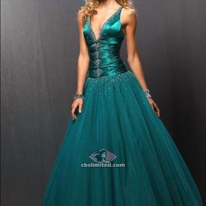 Alyce Designs | Turquoise Prom Dress